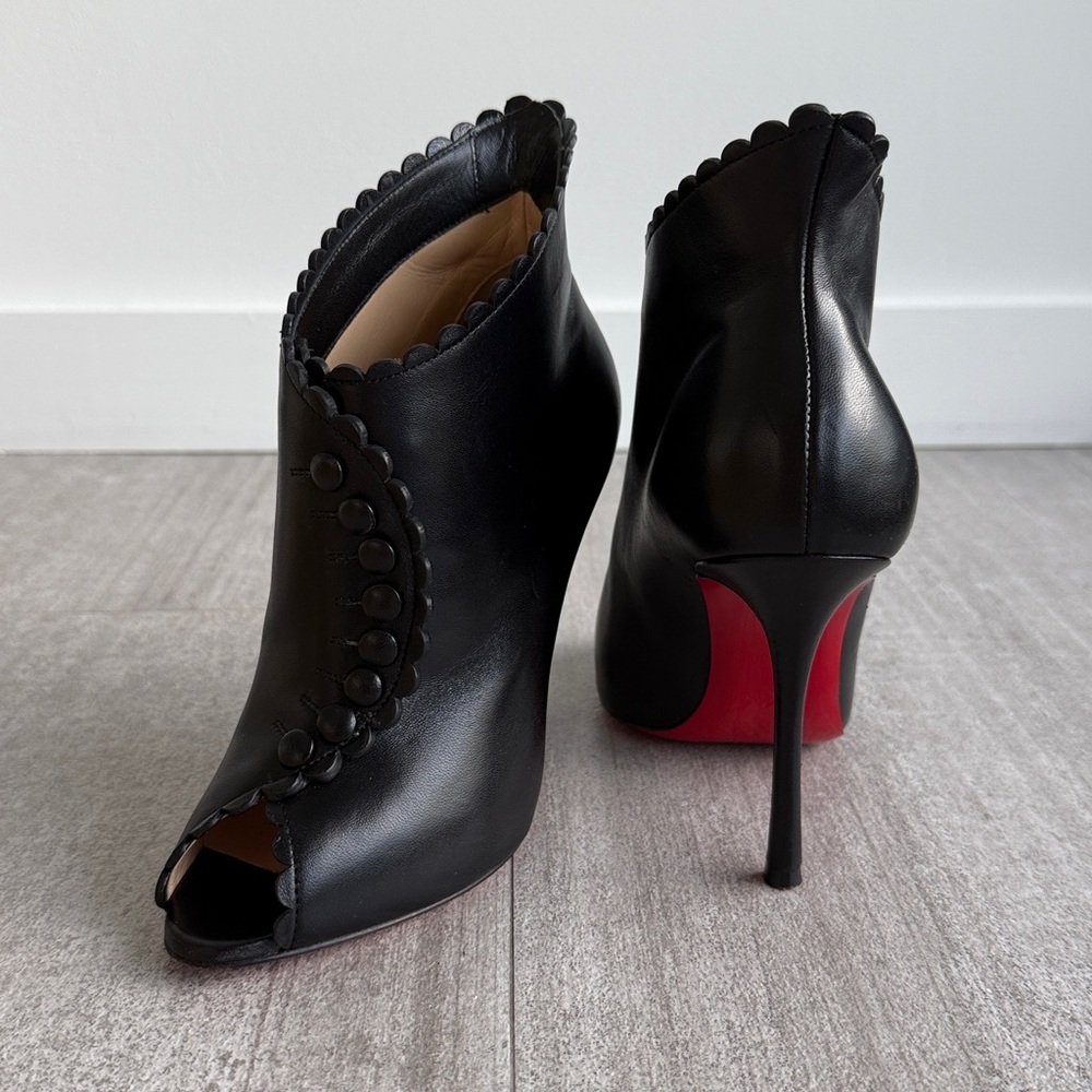 Victorian Vintage style Black Christian Louboutin boots - Deguise 100 Nappa | 35